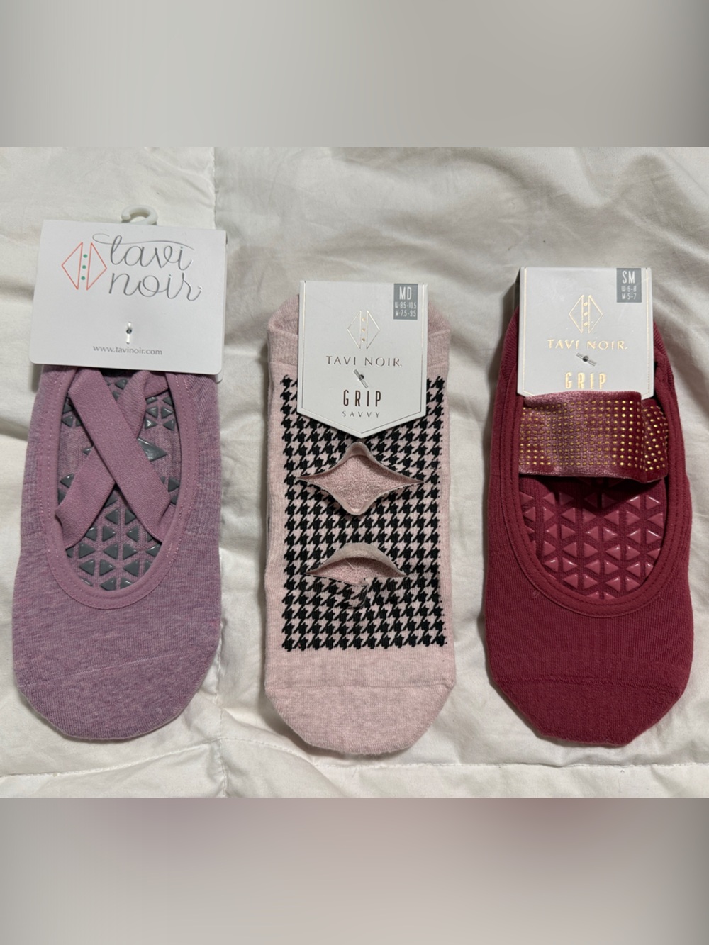 Women's Grip Socks - Pink & Mauve Set